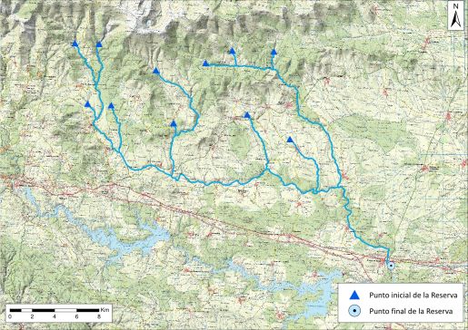 Mapa detalle Río Negro y afluentes