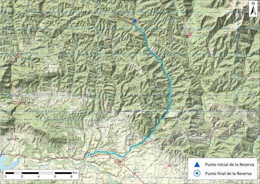 Mapa detalle Río Veral