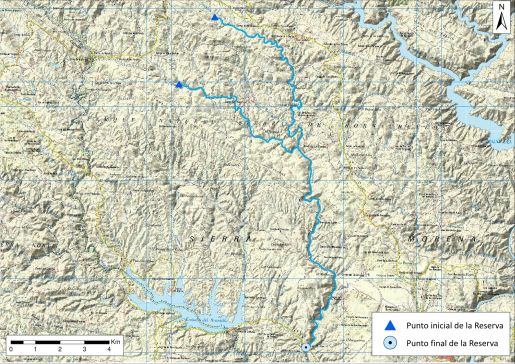 Mapa detalle Río Guadalora