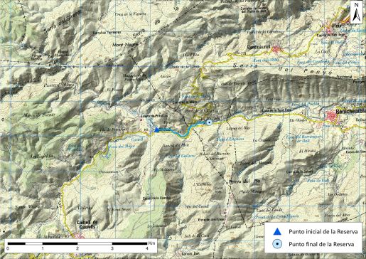 Detalle mapa río Jalón