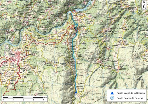 Mapa detalle Río Trancoso
