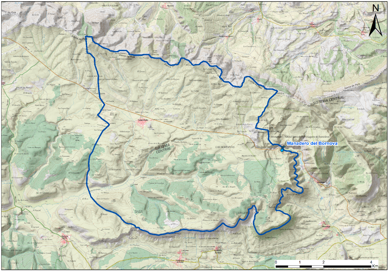 Mapa detalle Manadero del Bornova