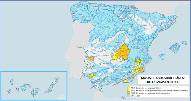 Mapa de masas declaradas en riesgo