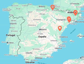 Mapa-visor del estado actual de la app Floodup (mostrando únicamente las contribuciones de los ciudadanos que se correspondan con marcas de agua)