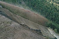 Tratamiento de una concha de erosión en el barranco de Diazas (Huesca)