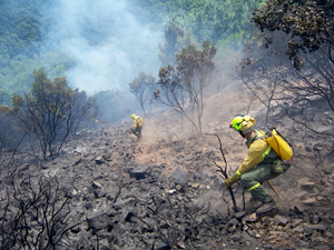 Situación de riesgo en un incendio