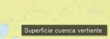 Superficie de cuenca vertiente a cada celda 25x25 m