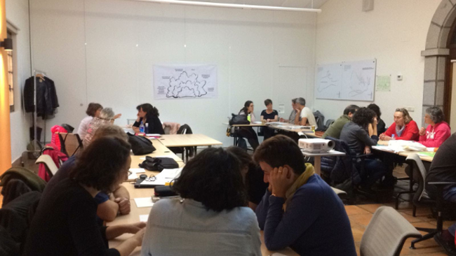 Desarrollo de las sesiones de trabajo en el VIII Seminario de Redes Escolares para la Sostenibilidad
