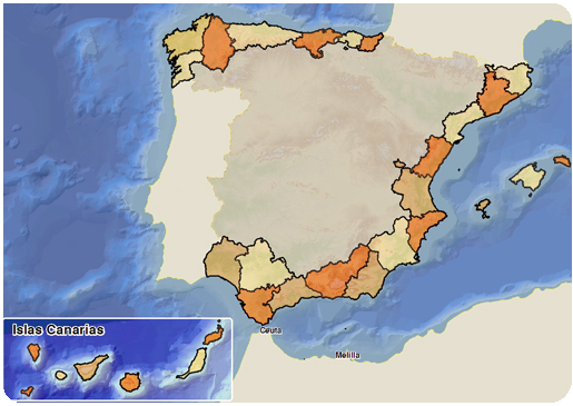 Seleccione una demarcación o servicio provincial de costas para ver las actuaciones