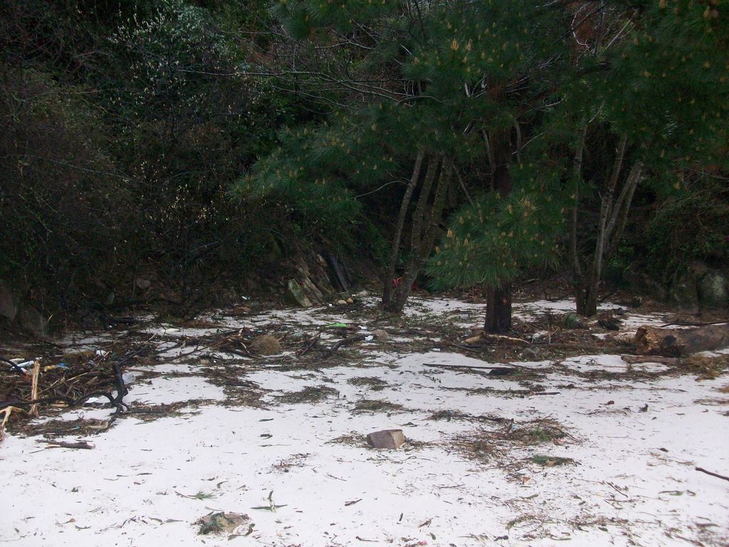 Playa Vidrieiro. Escollera, ducha