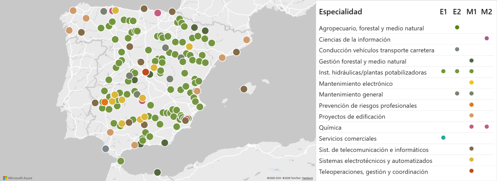 Mapa plazas