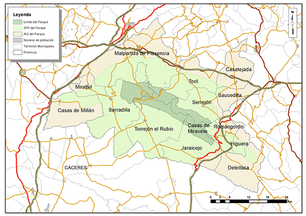 Área de influencia socioeconómica del Parque Nacional de Monfragüe