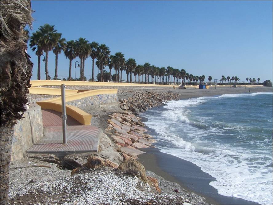 Reparación de daños producidos por el temporal del diciembre de 2014 en la costa mediterránea. El Censo. T.M. Adra (Antes de las obras)