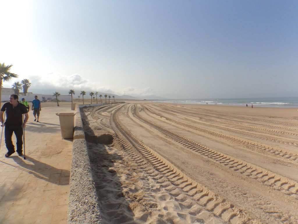 Trasvase de arena en la playa urbana de El Carmen (Después)