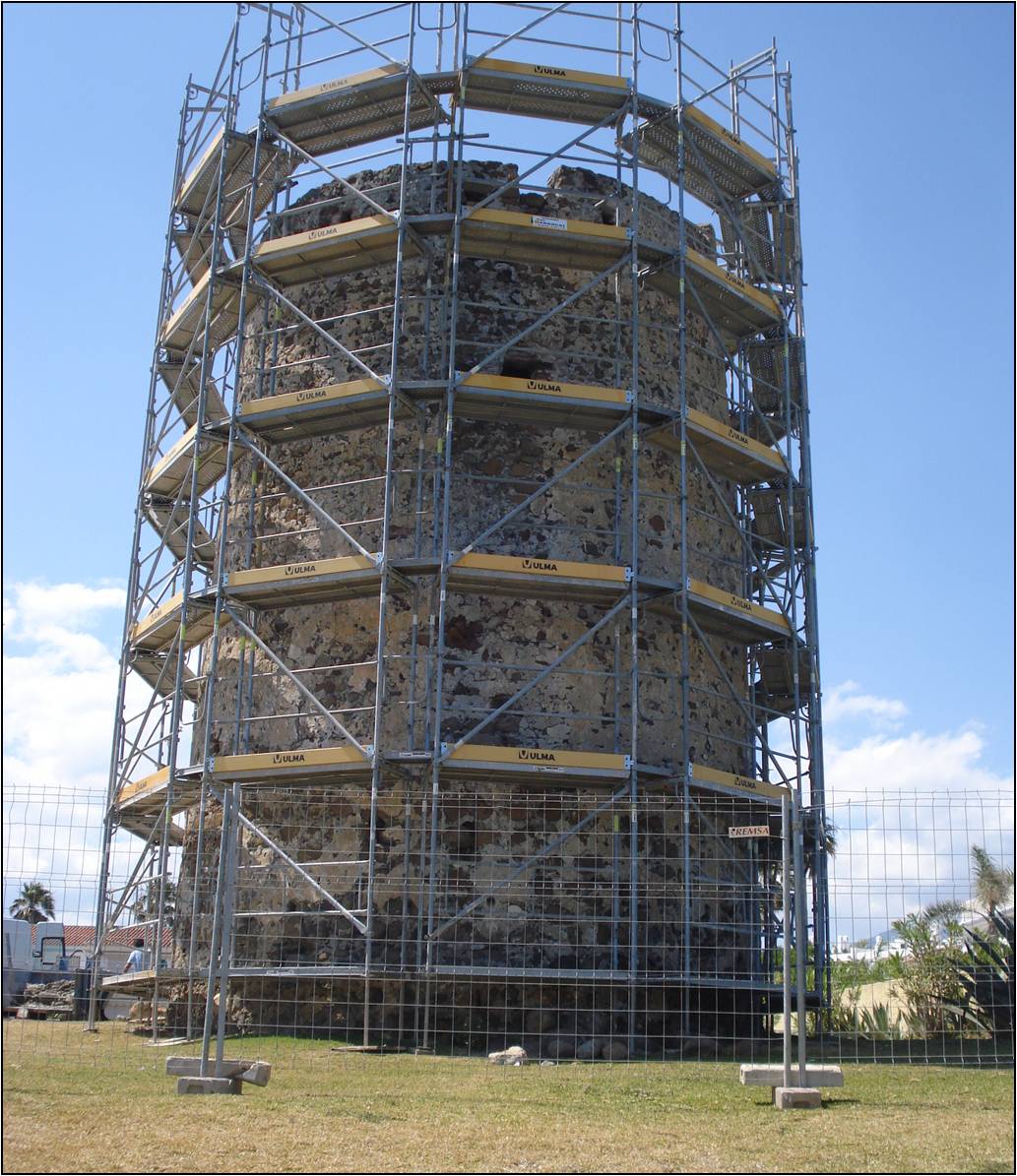 Torre de las Bóvedas (Marbella) (Durante las obras)