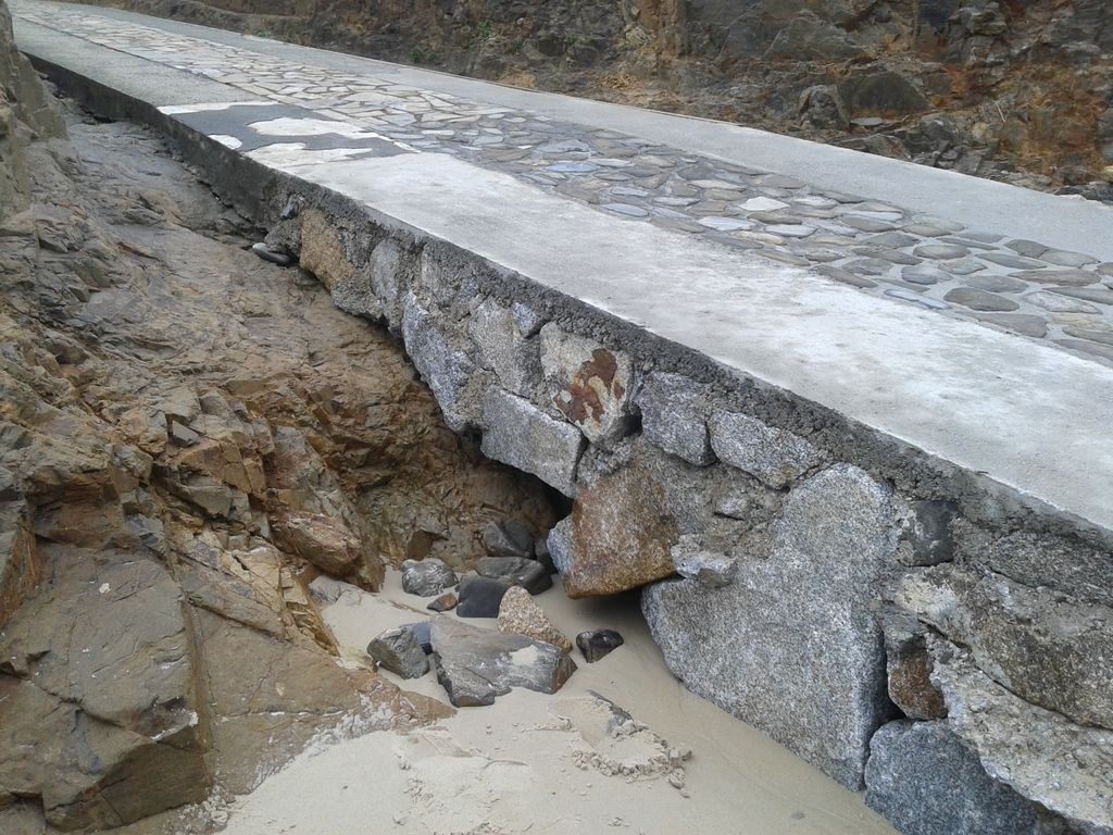Reparación rampa playa Fragata en Ferrol (Antes de las obras)