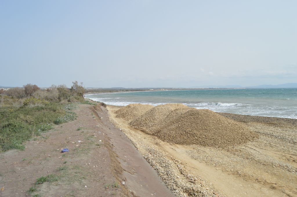 Playa de El Perdigal (Durante las obras)