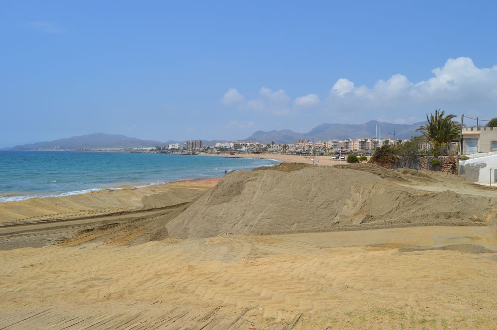Playa del Pichirichi (Durante las obras)