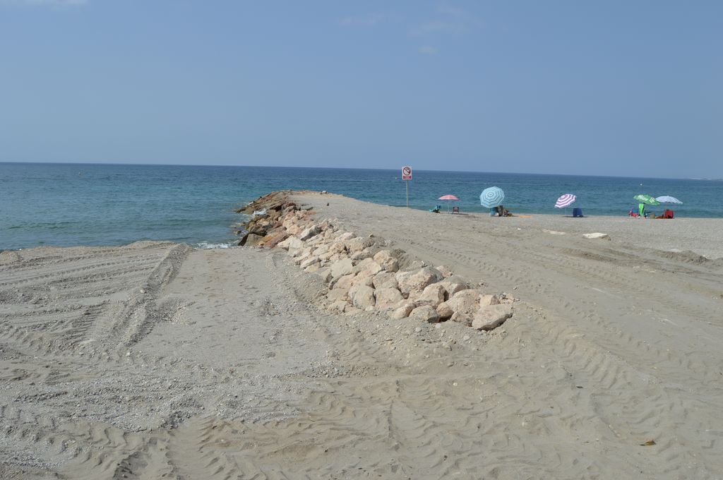 Playa de Balanegra (Durante las obras)
