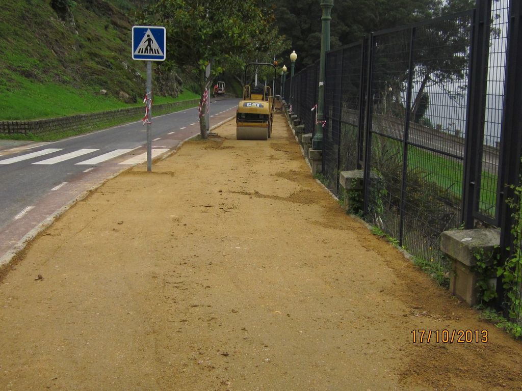 Paseo de Portocelo, Fase 2 (T.M. de Marín). Durante las obras