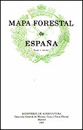 Portada del Mapa Forestal de España a escala 1:400.000 (mapa de D. Luis Ceballos)